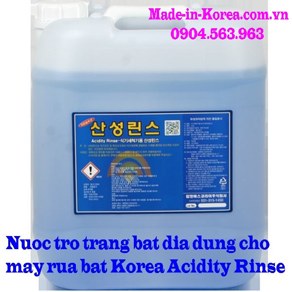 Nước trợ tráng bát đĩa dành cho máy rửa bát Korea Acidity Rinse